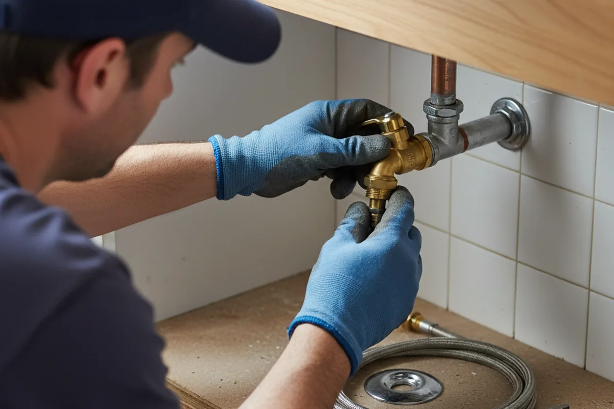 Shutoff valve and fitting work during Faucet and Fixture Repair in Hagaman